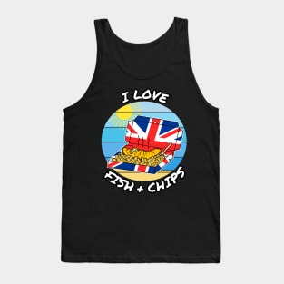 I Love Fish and Chips, Seaside Summer Holiday Tank Top